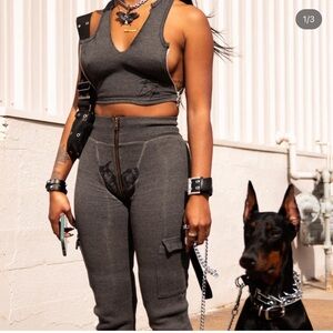 Tordrobes Grey 1 Pc butterfly pants